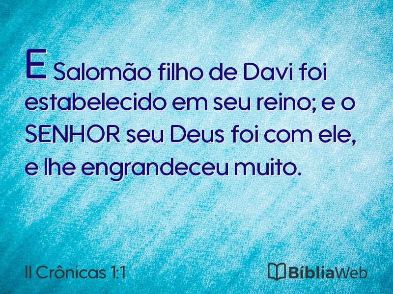 II Crônicas 1:1 em imagem para compartilhar