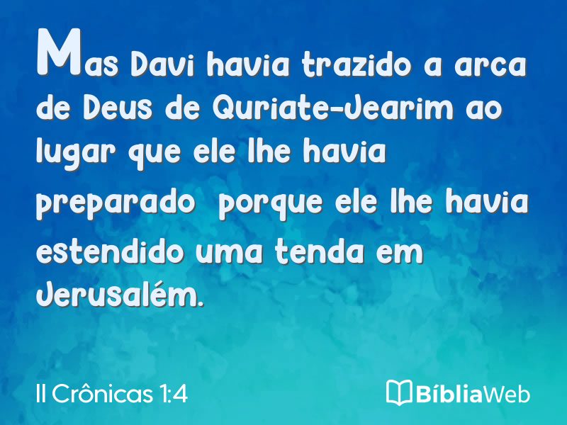 II Crônicas 1:4 em imagem para compartilhar
