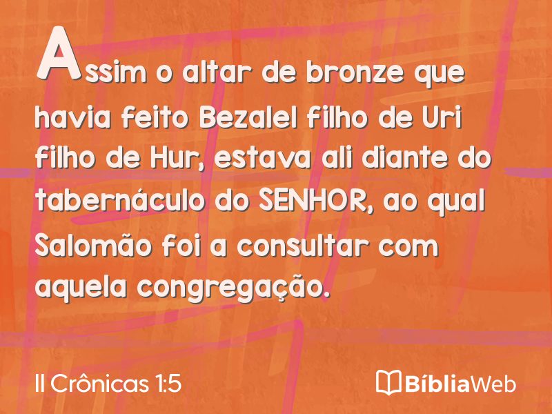 II Crônicas 1:5 em imagem para compartilhar