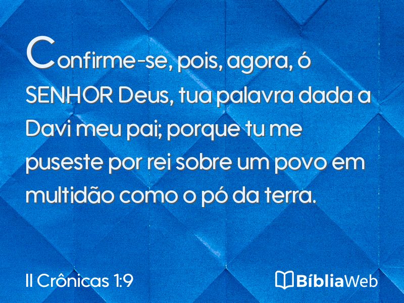 II Crônicas 1:9 em imagem para compartilhar