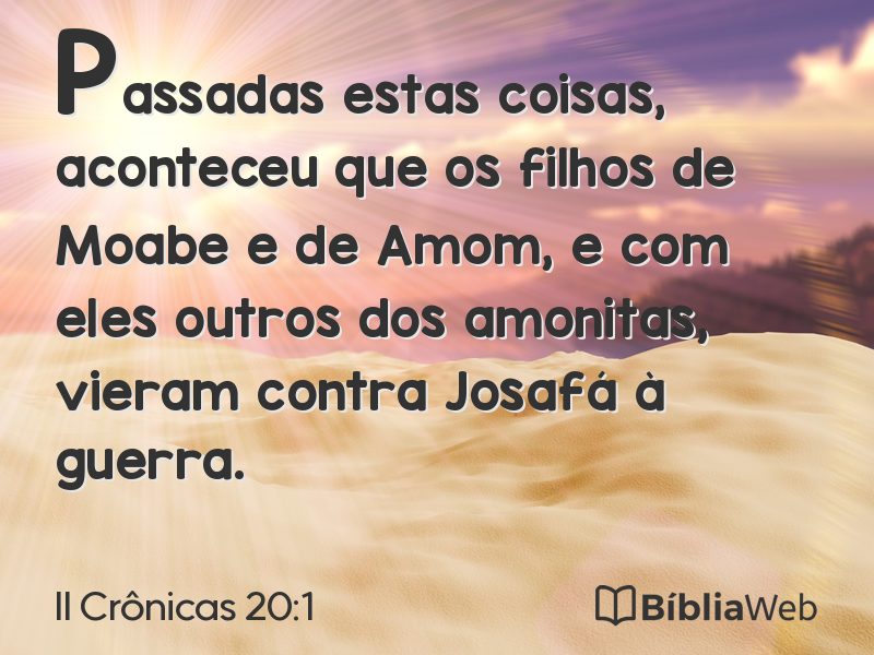 II Crônicas 20:1 em imagem para compartilhar