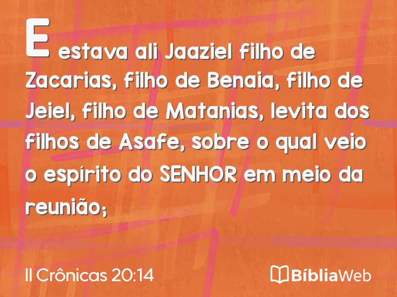 II Crônicas 20:14 em imagem para compartilhar