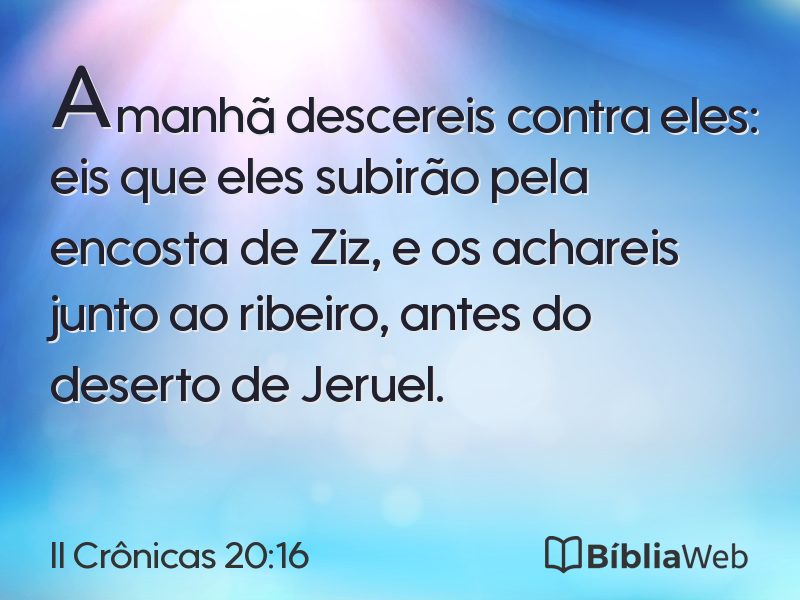 II Crônicas 20:16 em imagem para compartilhar
