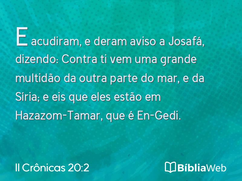 II Crônicas 20:2 em imagem para compartilhar