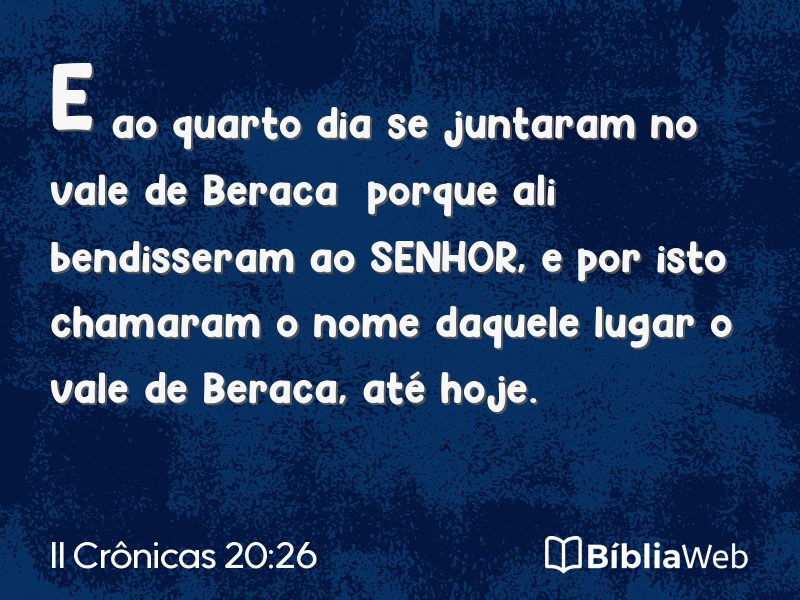 II Crônicas 20:26 em imagem para compartilhar