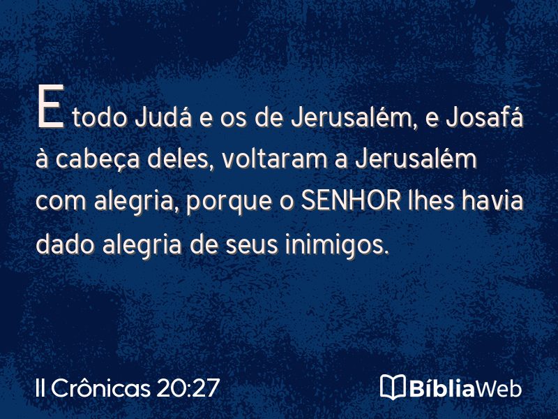 II Crônicas 20:27 em imagem para compartilhar