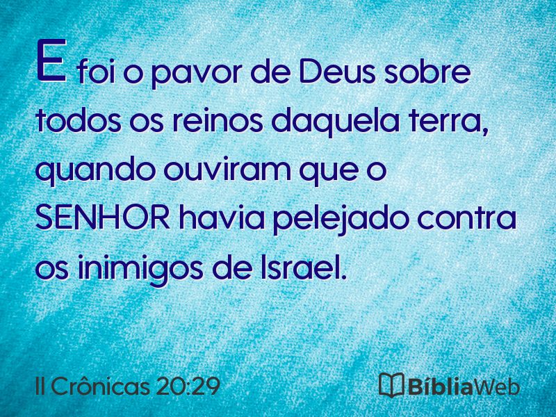 II Crônicas 20:29 em imagem para compartilhar