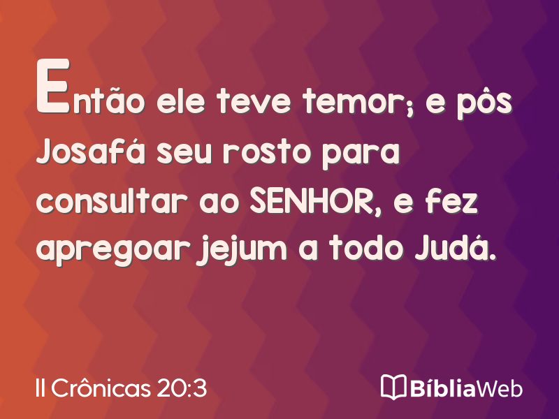 II Crônicas 20:3 em imagem para compartilhar