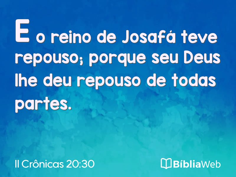 II Crônicas 20:30 em imagem para compartilhar