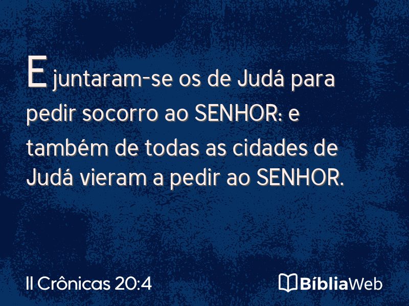 II Crônicas 20:4 em imagem para compartilhar