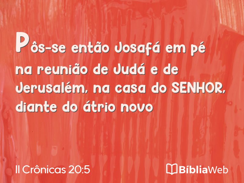 II Crônicas 20:5 em imagem para compartilhar