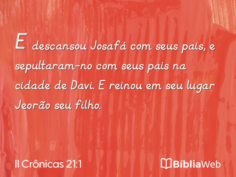 II Crônicas 21:1 em imagem para compartilhar