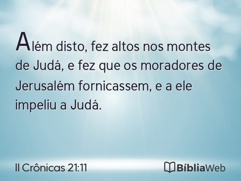 II Crônicas 21:11 em imagem para compartilhar