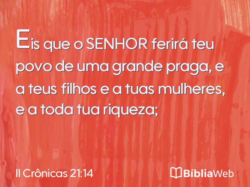 II Crônicas 21:14 em imagem para compartilhar