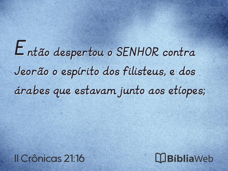 II Crônicas 21:16 em imagem para compartilhar