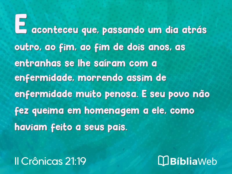 II Crônicas 21:19 em imagem para compartilhar