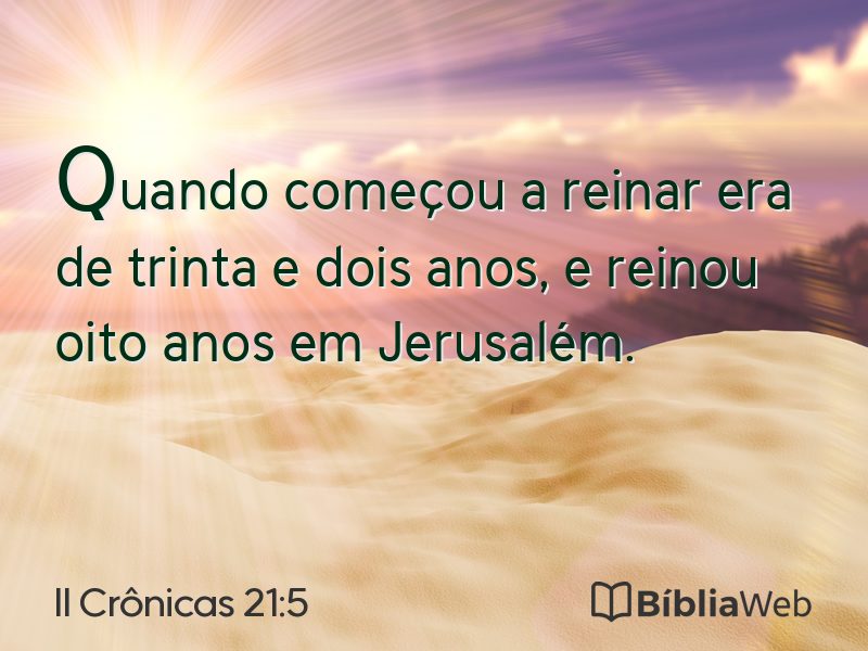 II Crônicas 21:5 em imagem para compartilhar