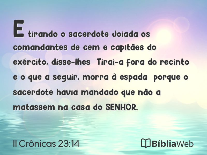 II Crônicas 23:14 em imagem para compartilhar