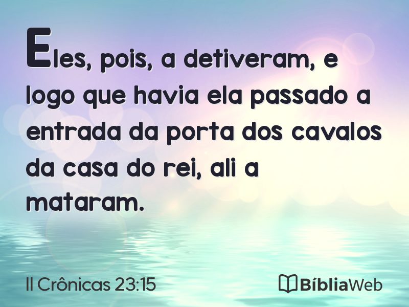 II Crônicas 23:15 em imagem para compartilhar
