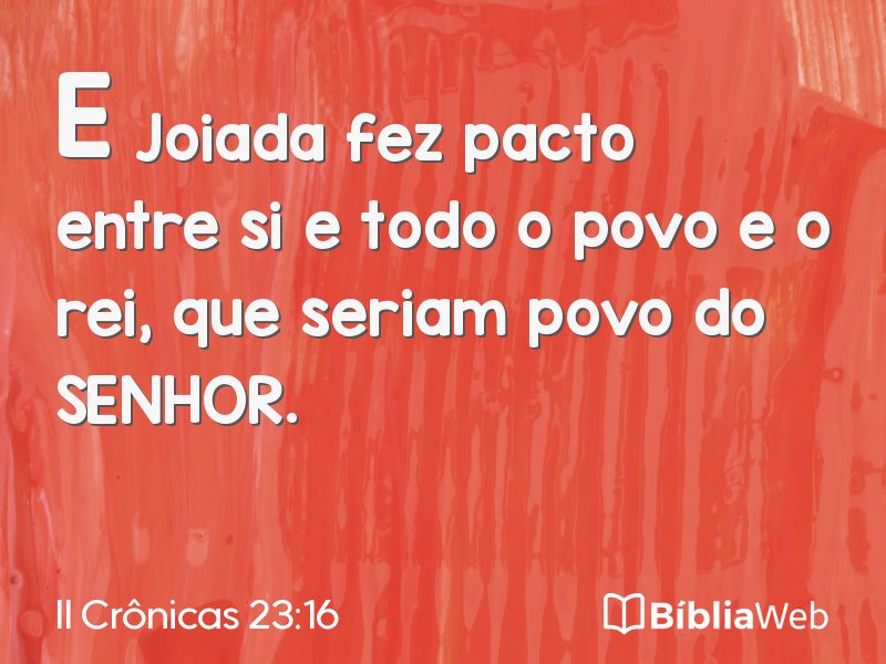 II Crônicas 23:16 em imagem para compartilhar