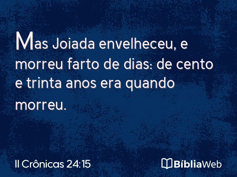 II Crônicas 24:15 em imagem para compartilhar