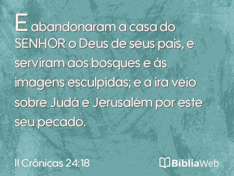 II Crônicas 24:18 em imagem para compartilhar