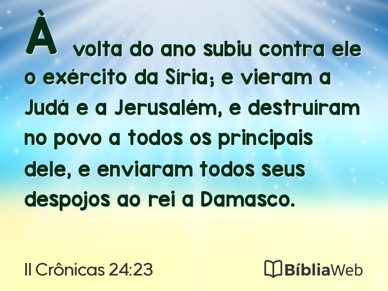 II Crônicas 24:23 em imagem para compartilhar