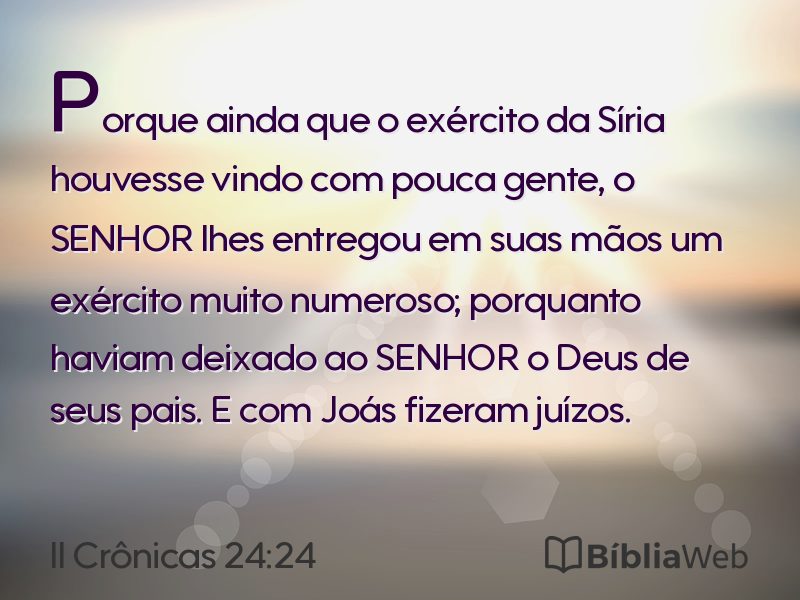 II Crônicas 24:24 em imagem para compartilhar