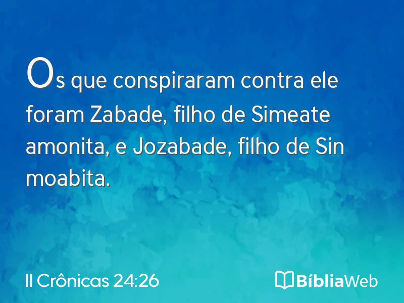 II Crônicas 24:26 em imagem para compartilhar