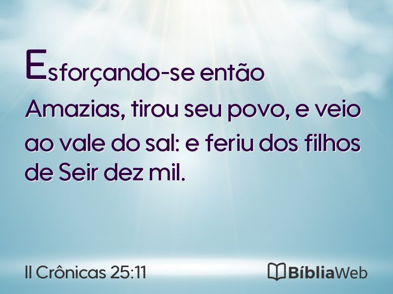 II Crônicas 25:11 em imagem para compartilhar