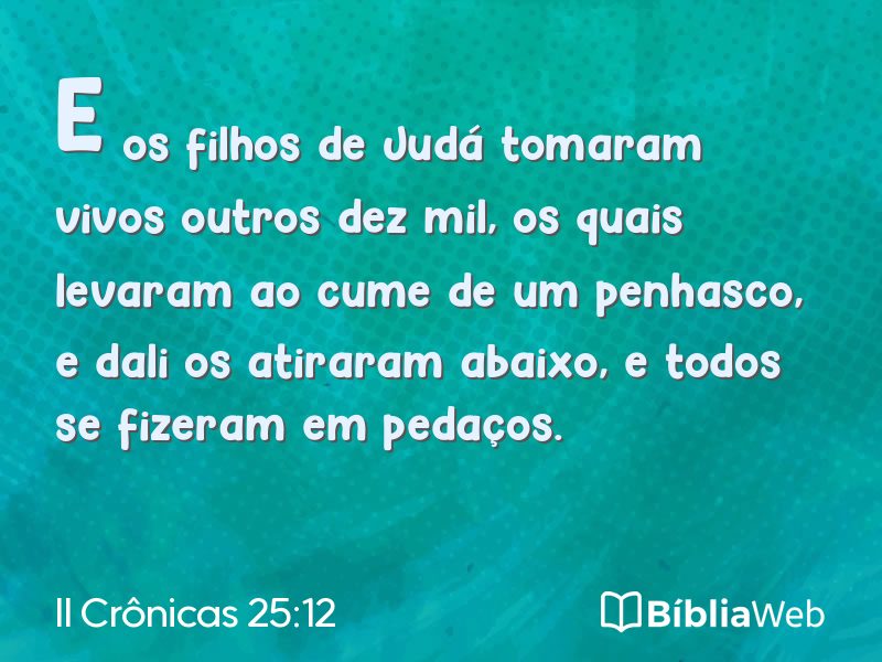 II Crônicas 25:12 em imagem para compartilhar
