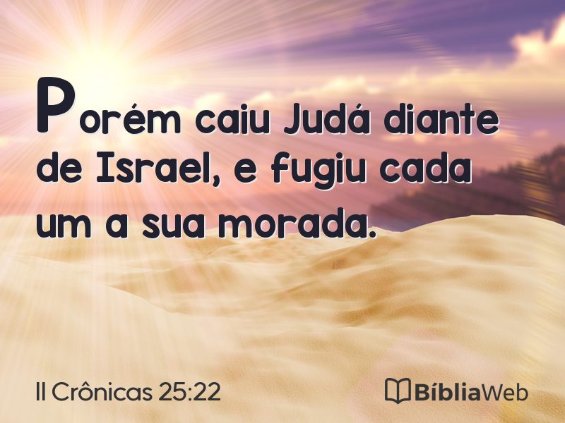 II Crônicas 25:22 em imagem para compartilhar
