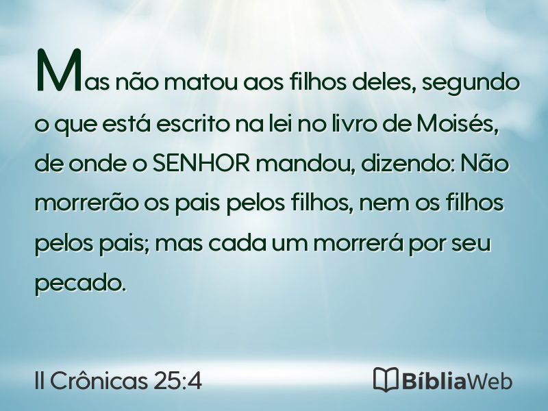 II Crônicas 25:4 em imagem para compartilhar