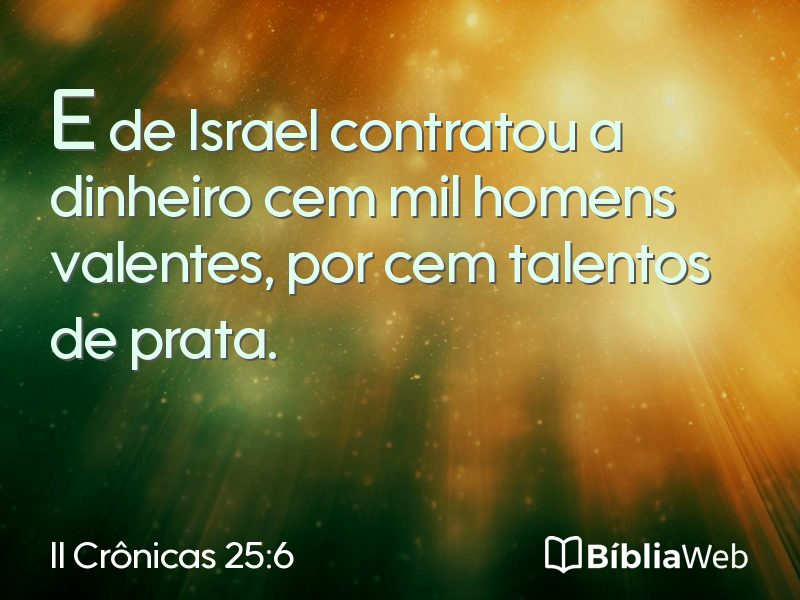 II Crônicas 25:6 em imagem para compartilhar