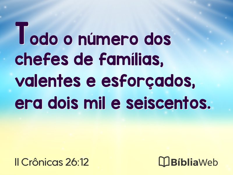 II Crônicas 26:12 em imagem para compartilhar