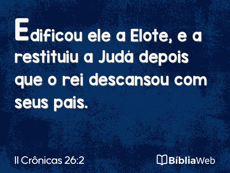 II Crônicas 26:2 em imagem para compartilhar