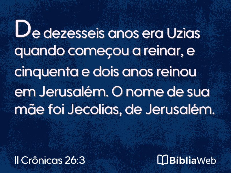 II Crônicas 26:3 em imagem para compartilhar