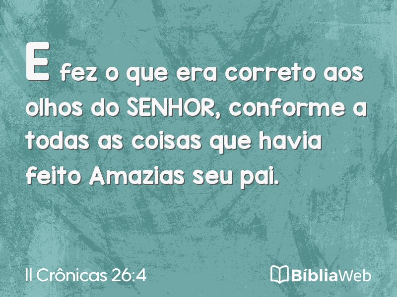 II Crônicas 26:4 em imagem para compartilhar