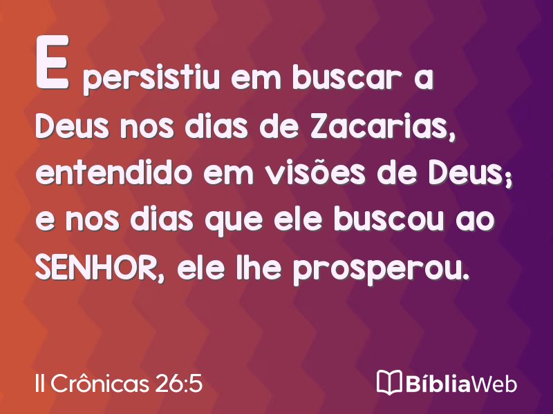 II Crônicas 26:5 em imagem para compartilhar
