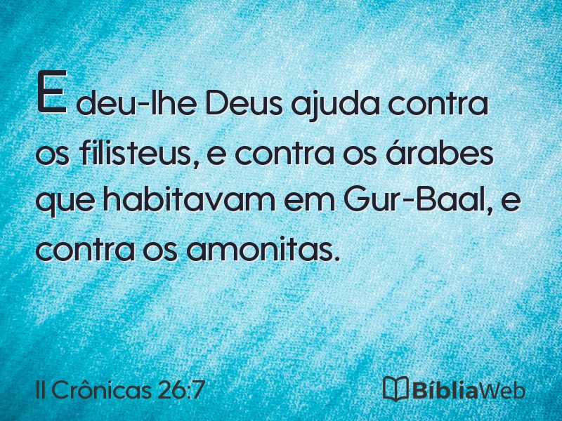 II Crônicas 26:7 em imagem para compartilhar