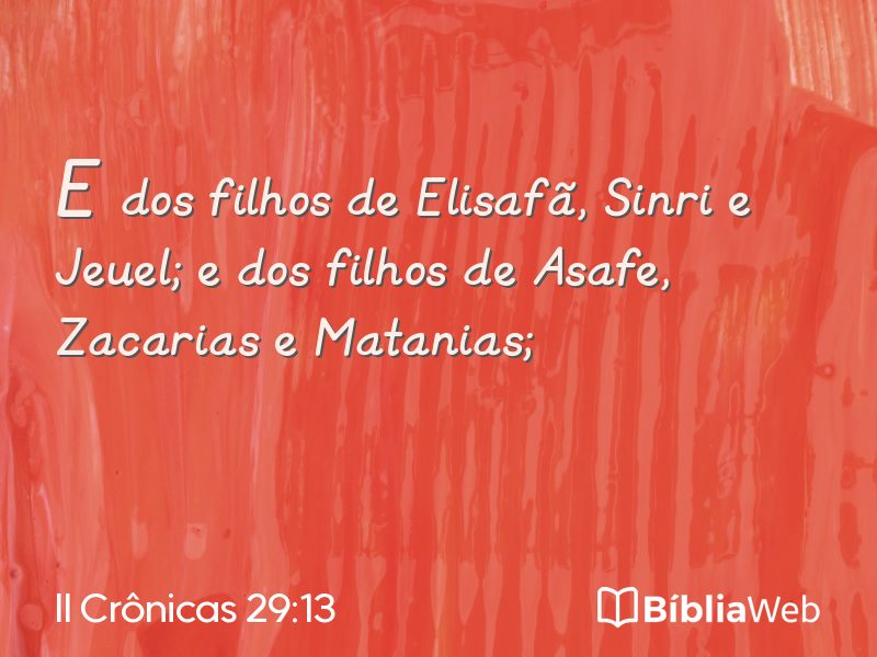 II Crônicas 29:13 em imagem para compartilhar