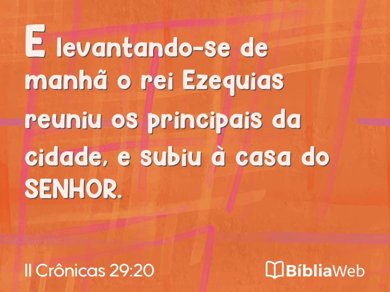 II Crônicas 29:20 em imagem para compartilhar
