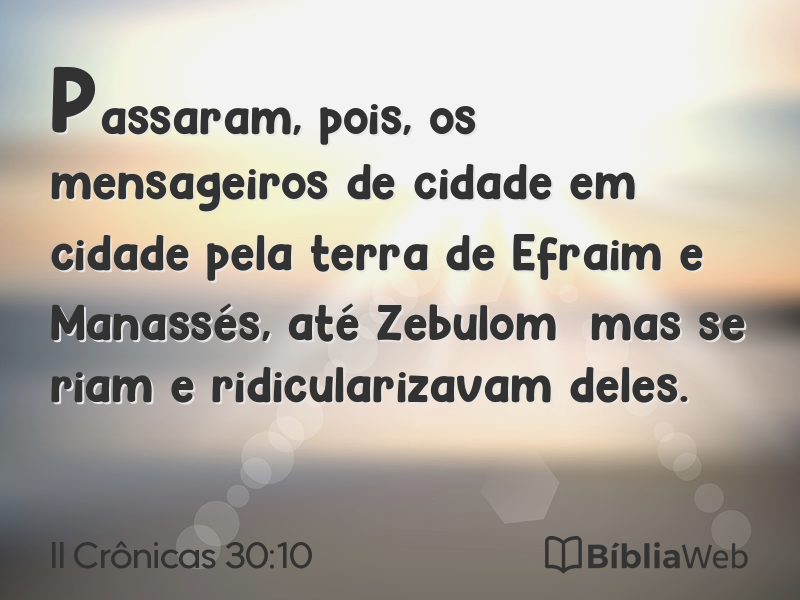 II Crônicas 30:10 em imagem para compartilhar