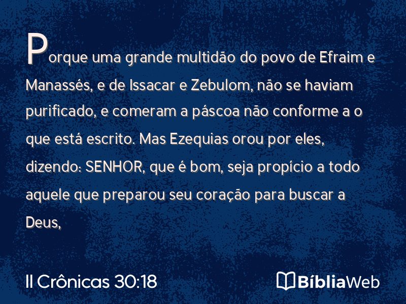 II Crônicas 30:18 em imagem para compartilhar