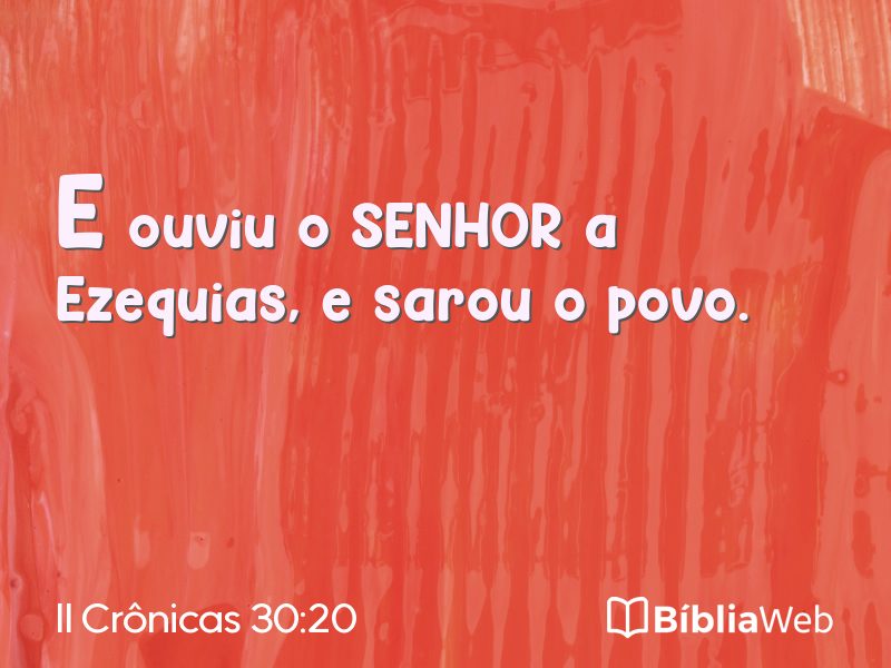 II Crônicas 30:20 em imagem para compartilhar
