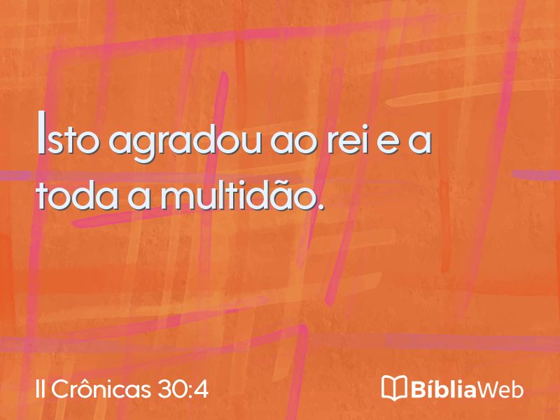 II Crônicas 30:4 em imagem para compartilhar