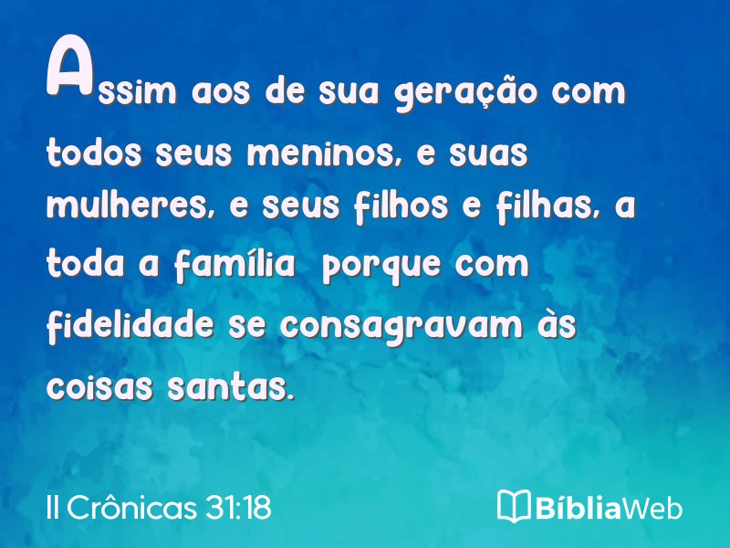 II Crônicas 31:18 em imagem para compartilhar