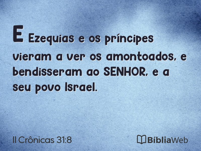 II Crônicas 31:8 em imagem para compartilhar