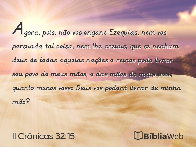 II Crônicas 32:15 em imagem para compartilhar