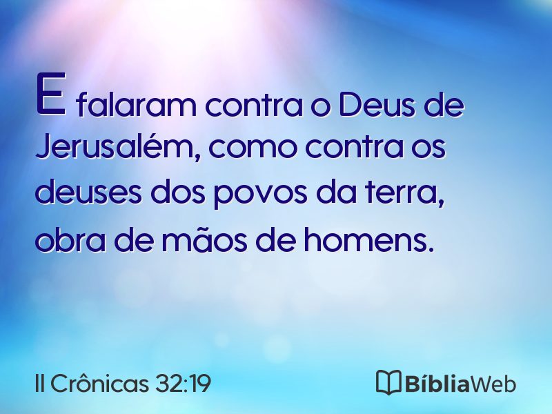 II Crônicas 32:19 em imagem para compartilhar